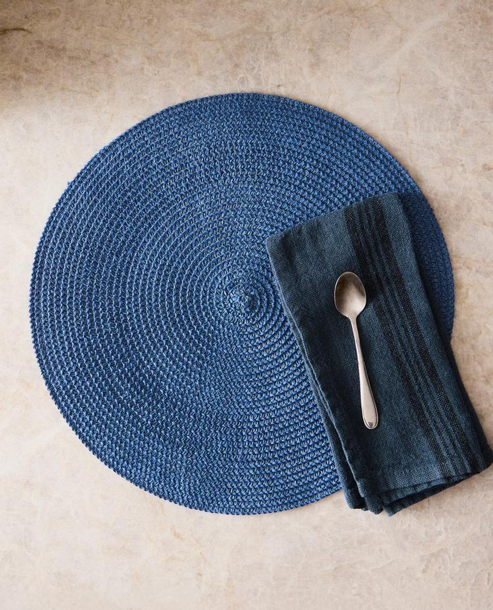 ZARA HOME ПОДСТАВКА ПОД СТОЛОВЫЕ ПРИБОРЫ (НАБОР ИЗ 2 ШТ.), СИНИЙ