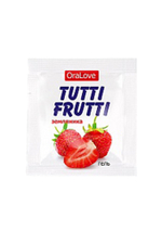 Съедобная гель-смазка Tutti-Frutti со вкусом земляники 4 г