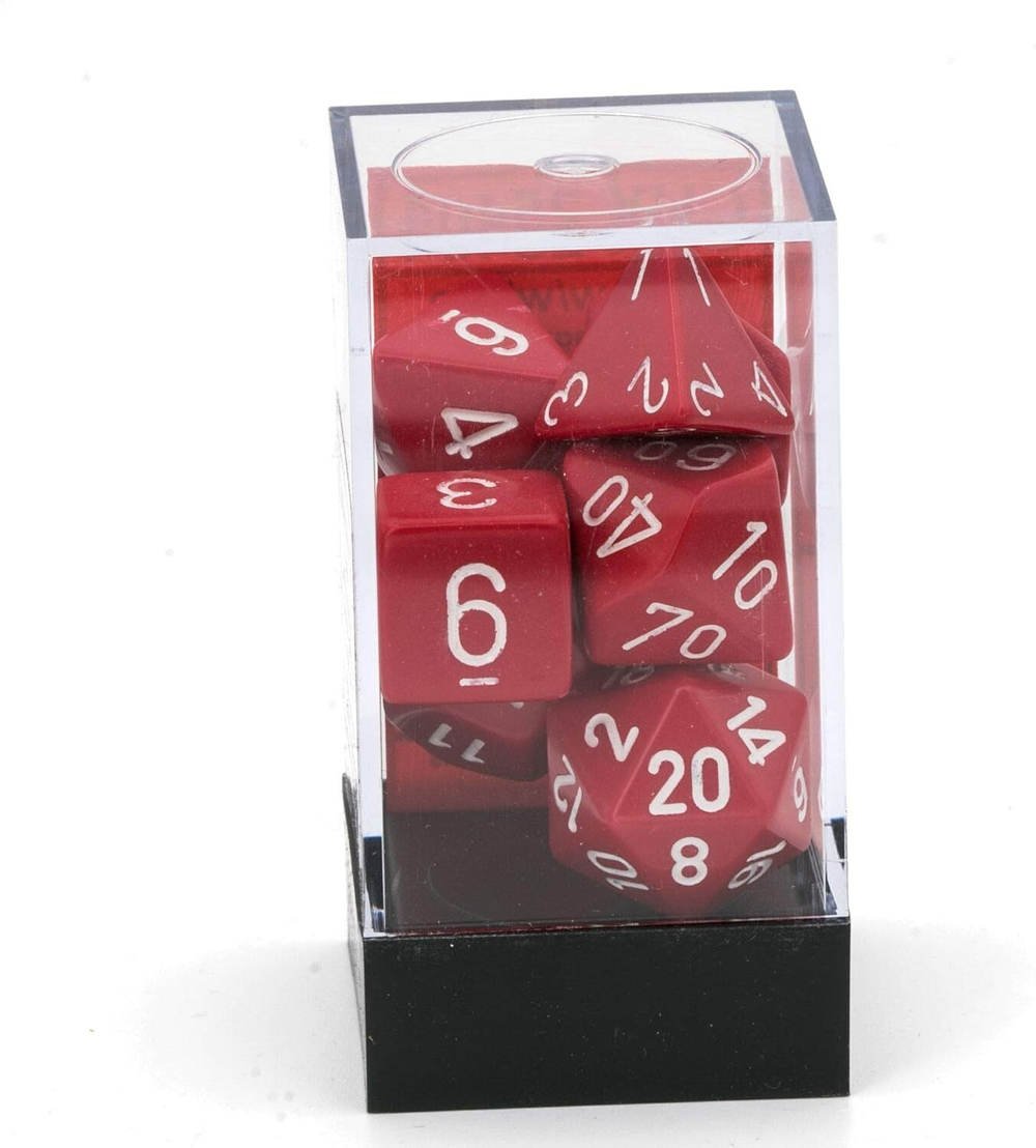 Chessex 7-dice set Red/White
