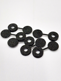 Пластиковые заглушки для саморезов, черные - 100 шт.