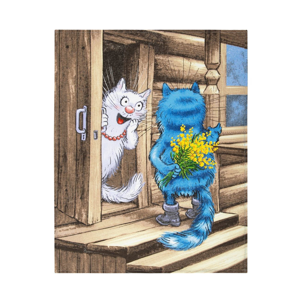 Набор кухонных полотенец, 3 шт , 45х60 см , рогожка