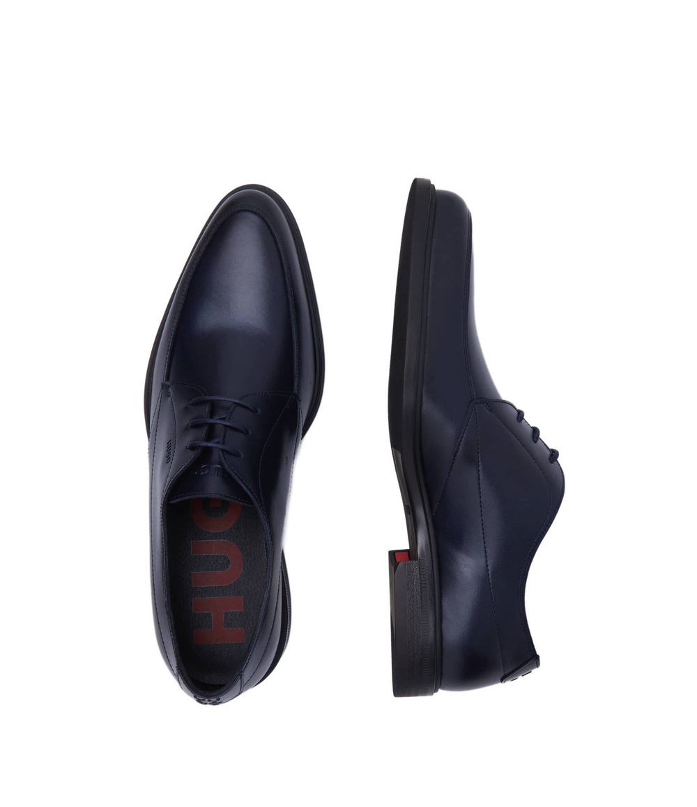 Кожаное дерби Kerr_ltap HUGO - темно-синий(50517203)