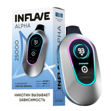 Inflave Alpha Мятная жвачка 25000 затяжек 20мг (2%)