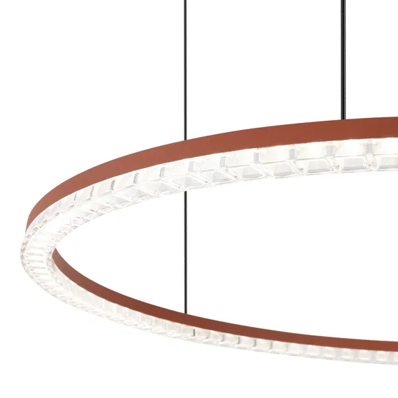 SL1018.603.01 Светильник подвесной ST-Luce терракотовый/прозрачный LED 1*65W 4000K EUCLIDICS