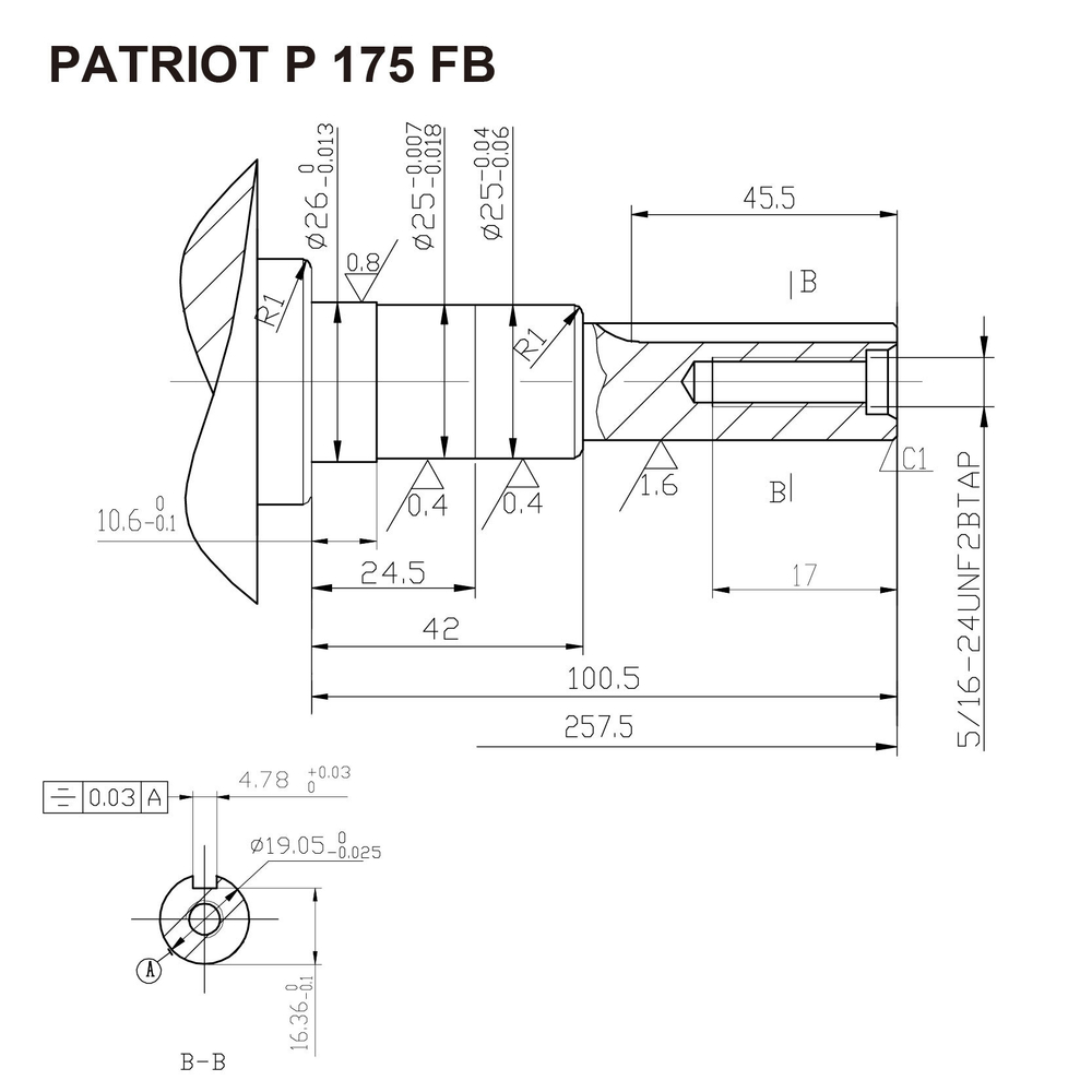 Двигатель бензиновый PATRIOT P 175 FB
