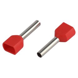 Наконечник-гильза ЭРА NO-225-100 двойной НШвИ 1.0-10 с изолированным фланцем упаковка 50 шт