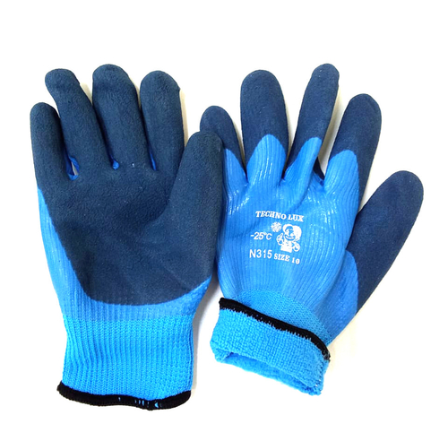 Перчатки -25 градусов полный облив синие (12шт/уп)