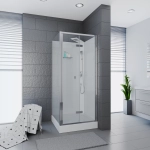 Кабина BELLA90T душевая без крыши Ceruttispa (90x90x215-225)