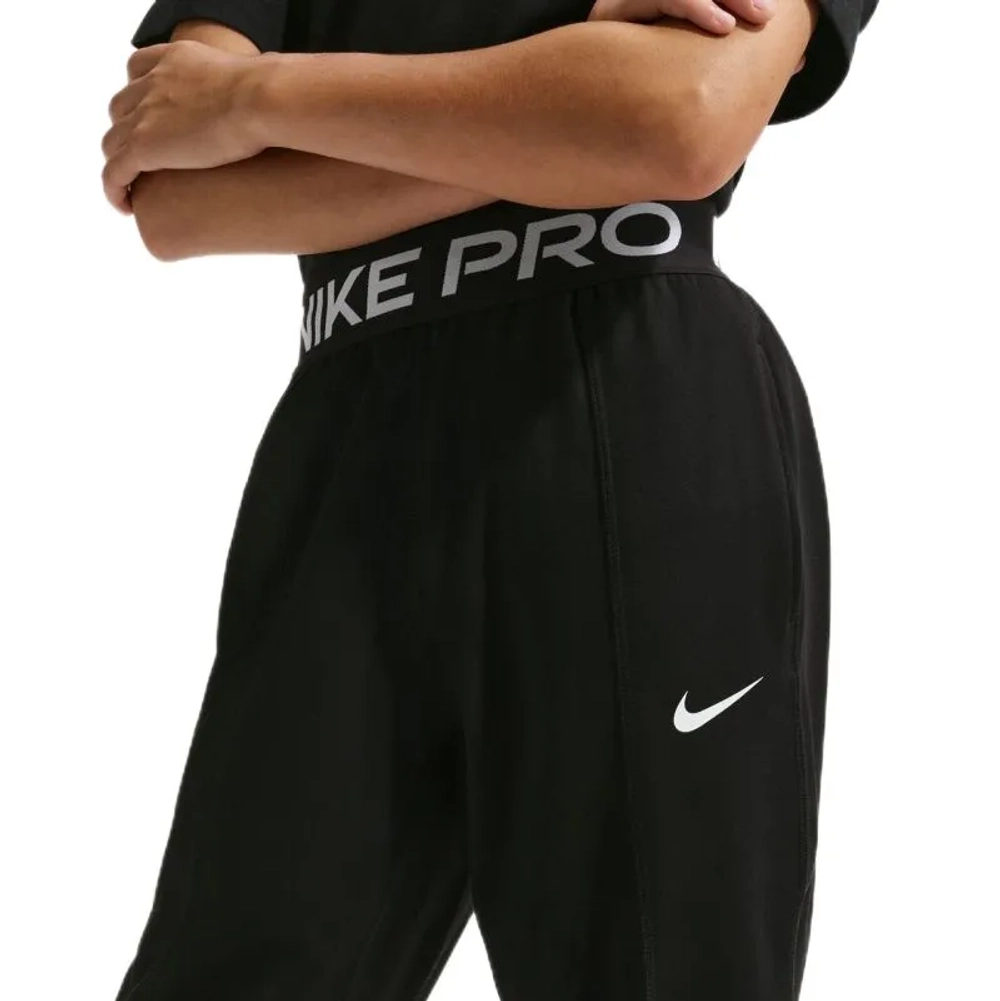 Детские теннисные брюки Nike Kids Pro Dri-Fit Fleece - black/white/white