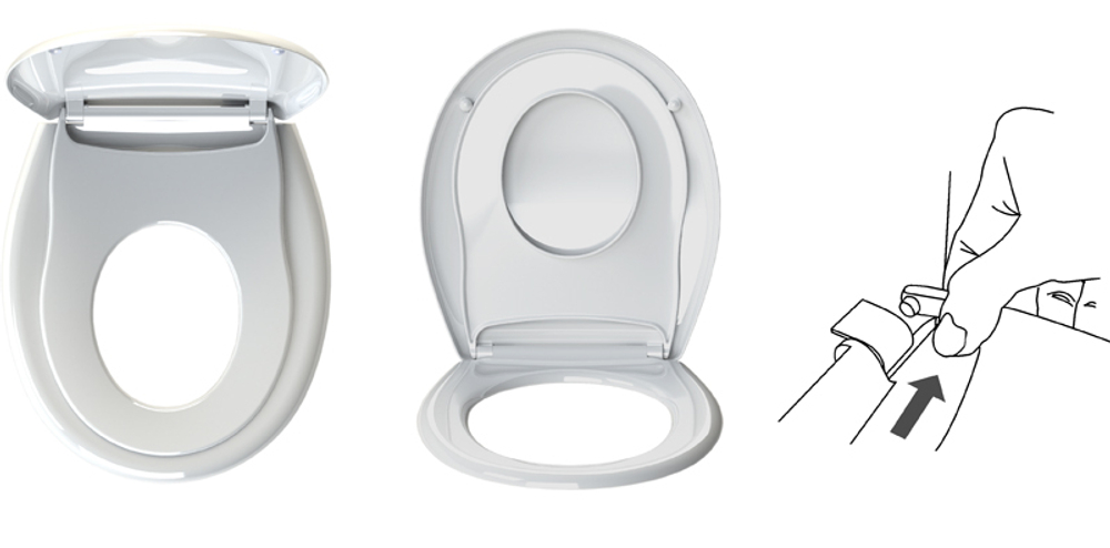 Крышка для унитаза белая, с ДЕТСКОЙ сид.  ОРИО   (16/1шт)