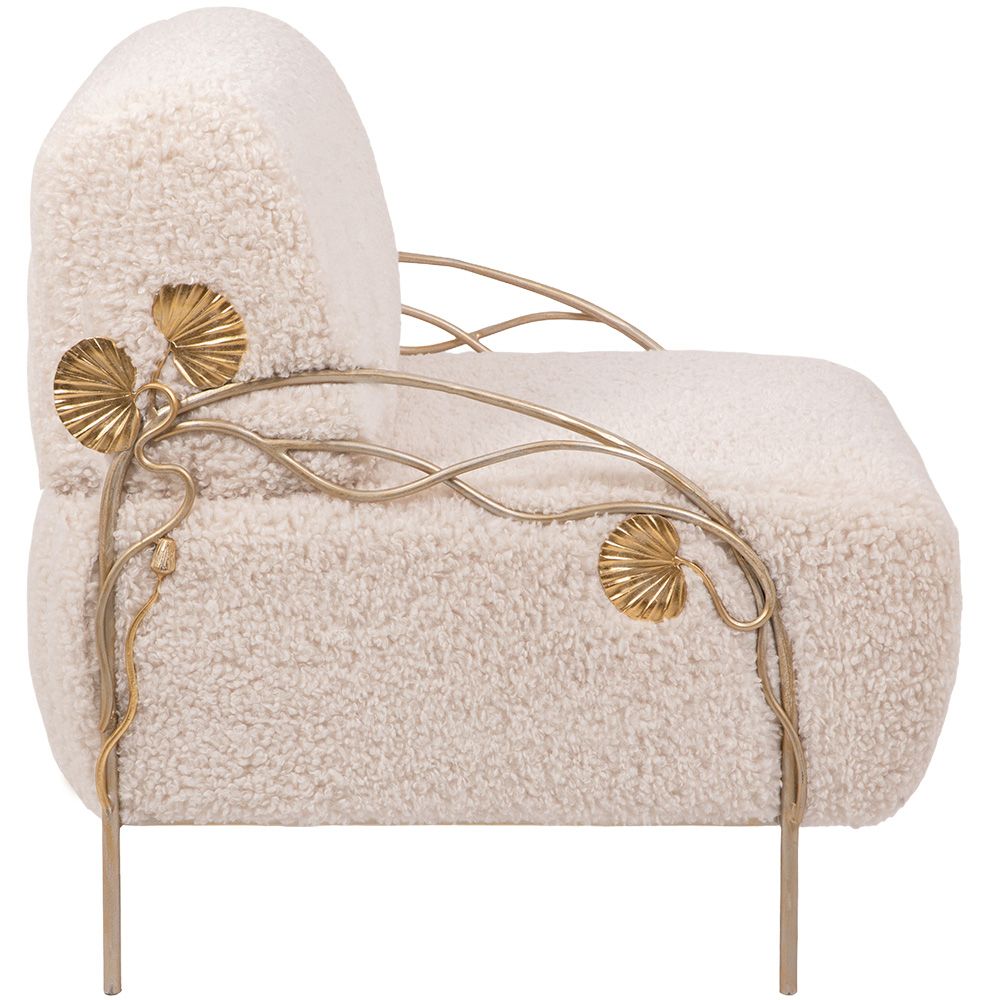 Кресло Нимфея Какао Айвори