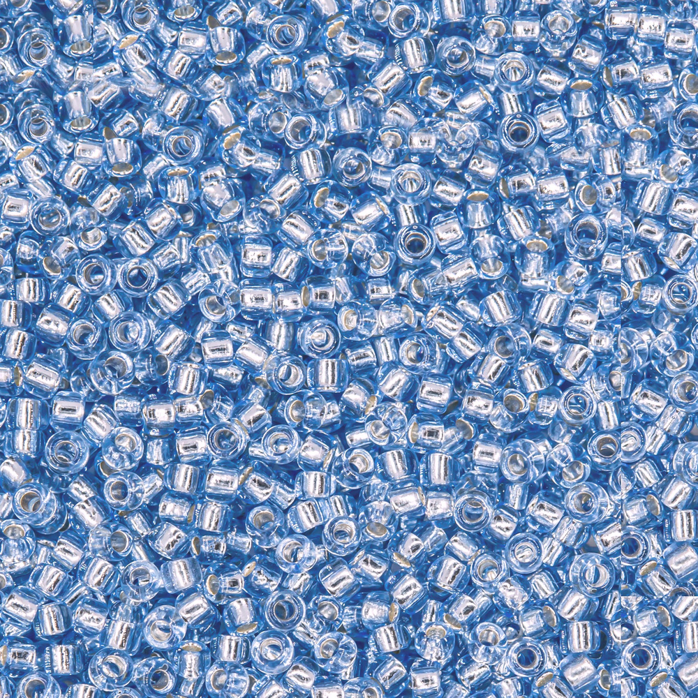 Японский бисер TOHO Round 15/0 (№33), с внутренним серебрением, прозрачный