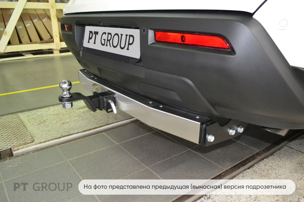 Фаркоп (тип "Е") с нержавеющей накладкой НИССАН ПАТФАЙНДЕР (2022-Н.В.) / PT-Group