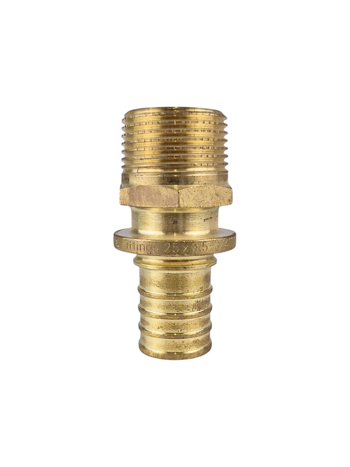 Муфта аксиальная, латунь, наружная резьба,25х3/4", желтый, RTP (120/5)