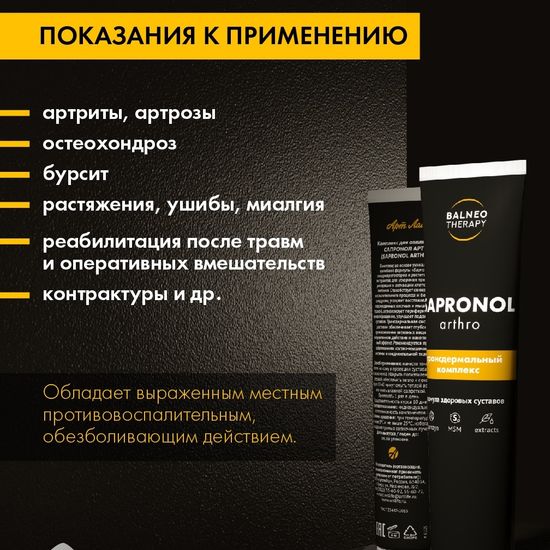 Трансдермальный комплекс Сапронол Артро (Sapronol Arthro)