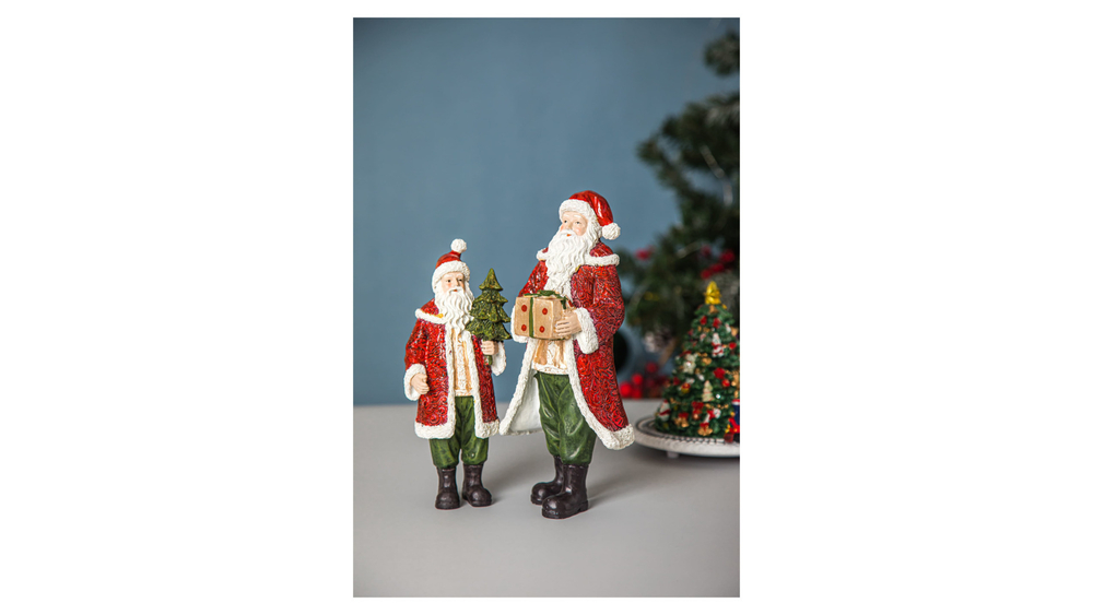 Фигурка новогодняя 21.5см Lamart Noel Санта с елочкой