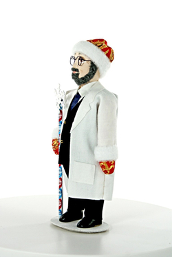 Кукла коллекционная Врач с Новогодней снежинкой.