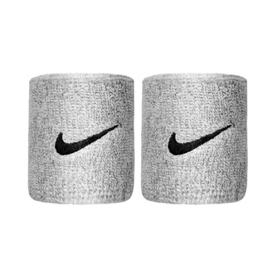 Nike Swoosh Wristband 2 Pack - Lightgrey, Black