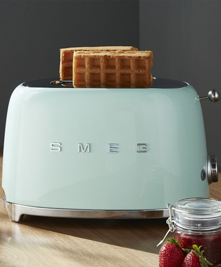 Smeg Тостер на 2 тоста, пастельный зеленый