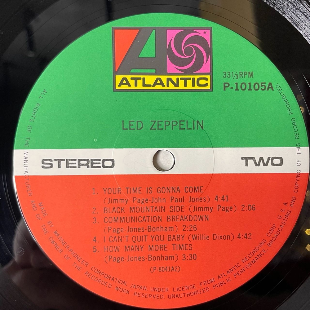 Винтажная виниловая пластинка LP Led Zeppelin (Japan 1976) (No Obi) (Poster)