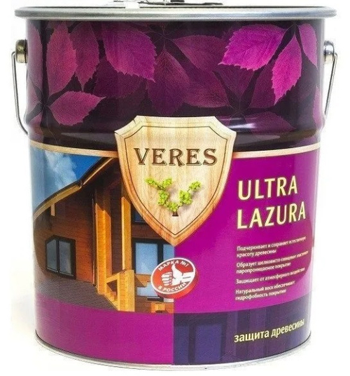 ВЕРЕС УЛЬТРА ЛАЗУРЬ № 12 белый  10 л VERES