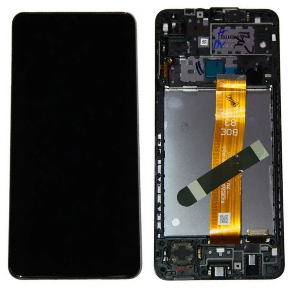 Дисплей для Samsung Galaxy A12 Nacho (A127F) с тачскрином и рамкой Черный - OR (SP)
