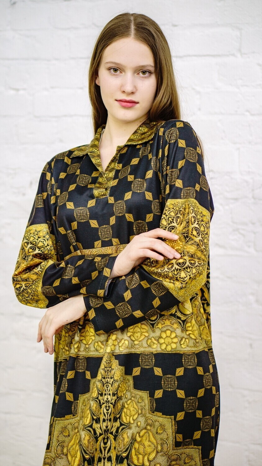 Платье "Византия 2", по мотивам русского золотного шитья в церковных одеяниях