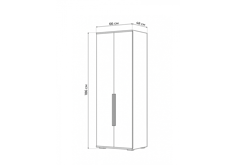 Шкаф Woodville Филеста 2-ств. кашемир