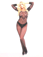 Боди-комбинезон с узором длинным рукавом с доступом Amor El черный S/L