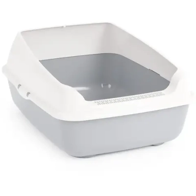 Лоток для кошек (с высокими бортами) (серый) (комплект 8 шт)