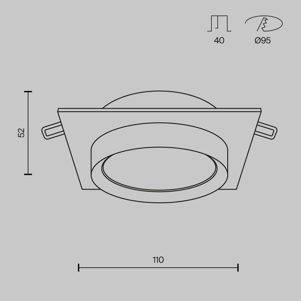 Встраиваемый светильник Maytoni Technical DL086-GX53-SQ-W