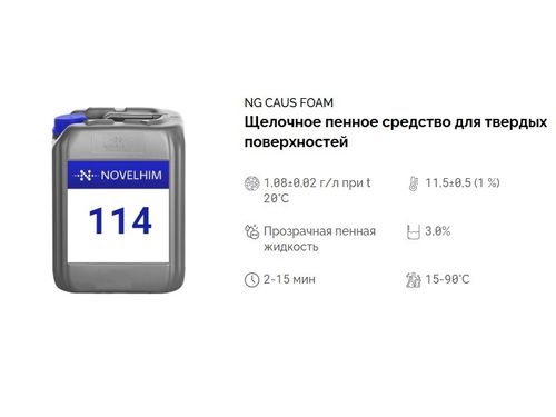 114 NG Caus Foam Щелочное пенное средство для твердых поверхностей. Канистра 20л.