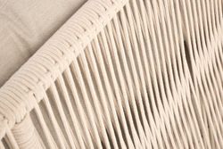 "Верона" лаунж-зона 5-местная плетеная из роупа (веревки), каркас алюминиевый белый, роуп бежевый