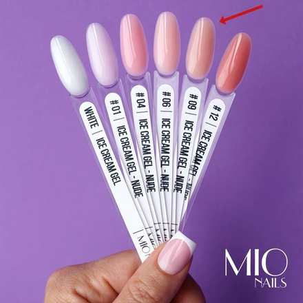 Гель MIO NAILS  "ICE CREAM GEL" - NUDE 09, 30 гр