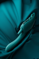 Зеленый вибростимулятор-кролик с функцией нагрева Ares - 24,6 см. (Цвет: зеленый)