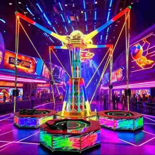 Банджи-батут «Неоновый калейдоскоп», 4-местный, 4,5×4,5×4,5 м