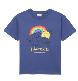 Детская теннисная футболка Lacoste Printed Cotton