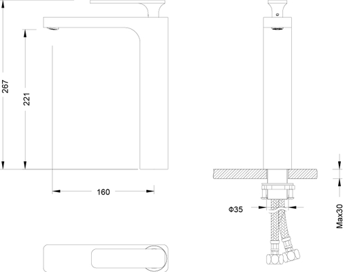 Смеситель Timo Torne для раковины 4311/00F хром