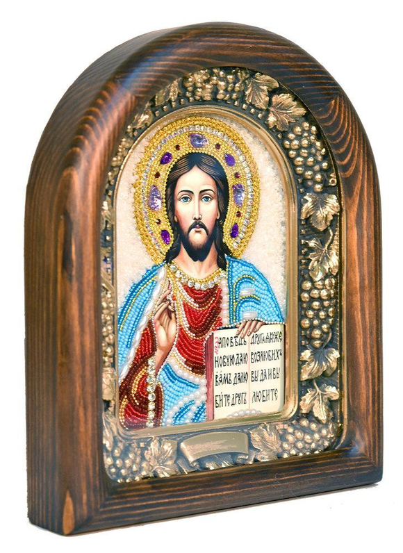 Икона Господь Вседержитель бисер