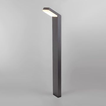 Уличный светодиодный светильник на столбе 1542 TECHNO LED серый Sensor Elektrostandard