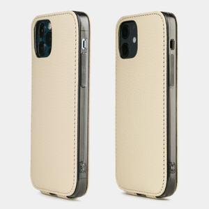 Чехол для iPhone 12/12Pro из кожи теленка, молочного цвета