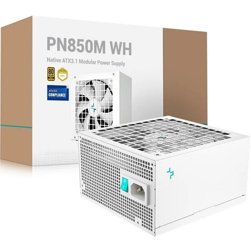 Блок питания Deepcool 850W PN850M WH, модульный, 120 mm, 16 Pin PCIe 5.0, 80 PLUS Gold (R-PN850M-FC0W-WGEU)