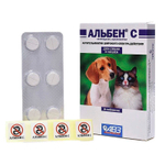 Альбен С для собак и кошек 6 таб. (альбендазол, празиквантел)