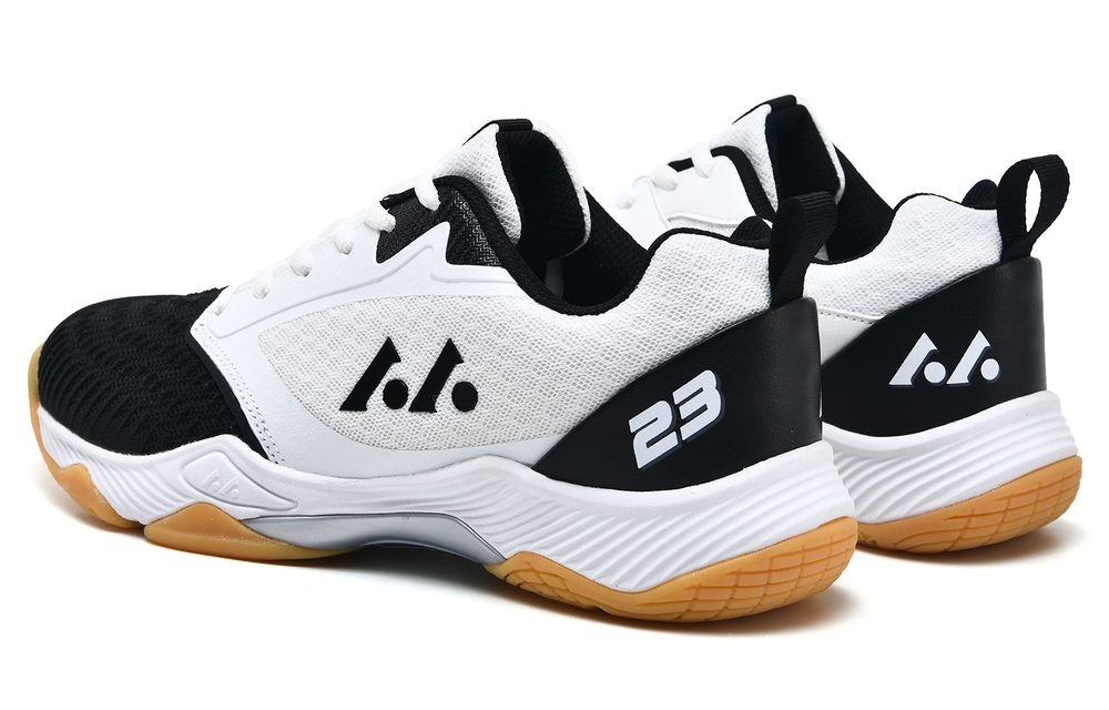 LEFUS Low top Badminton Shoes Unisex White Black