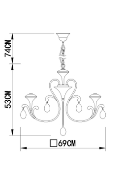 Люстра подвесная Arte Lamp Montmartre A3239LM-6WH