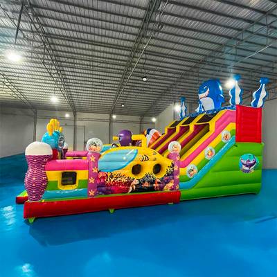 Коммерческий надувной батут  «В гостях у моря 3», 10*5*5 м