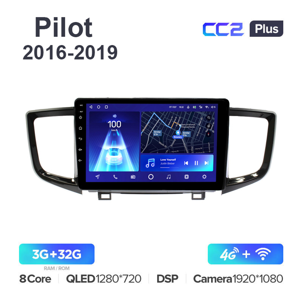 Teyes CC2 Plus 9"для Honda Pilot 2016-2019