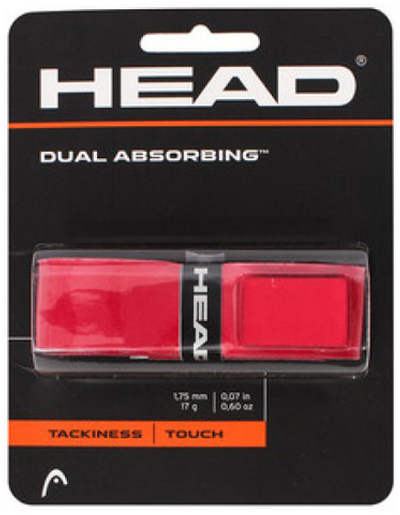 Теннисные намотки базовые Head Dual Absorbing red 1P
