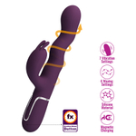 Фиолетовый вибратор-кролик 24,9см с волновыми движениями Pretty Love Waving & Vibrating Rabbit Laursen Dark Purple BW-500089-1