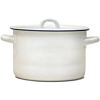 Кастрюля эмалированная 3л без ободка без рисунка 01-1612 (4)